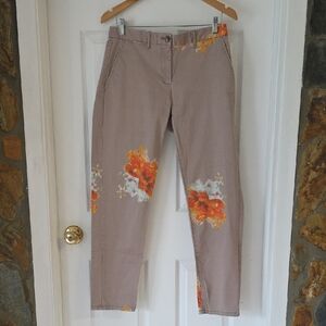GAP Light Brown Khakis With Florals Soft With Pockets